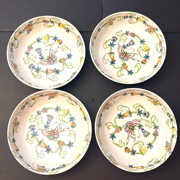 4pc JOANNA BUCHANAN Butterfly & Bees Melamine Salad Bowl Set - Picture 2 of 16